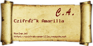 Czifrák Amarilla névjegykártya